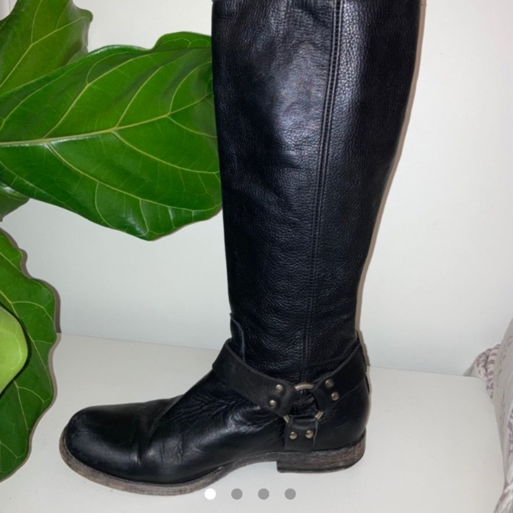 Tall black Frye boots